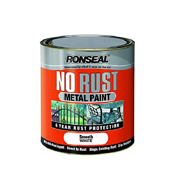 RONSEAL NO RUST METAL Paint SMOOTH WHITE 250ML